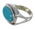 Southwest Turquoise Silver Ring Size 5 QX83762